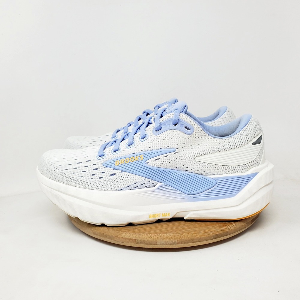 Brooks Ghost Max 3 Running Shoes Womens 8 Grey Blue Lace Up Sneaker